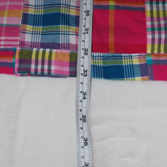 🌈 New With Tags! Talbots Madras Patchwork Dress - Size 12P 🌈 - Picture 14 of 16